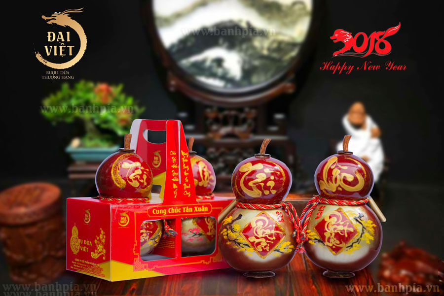Quà tết rượu dừa hồ lô Bến Tre