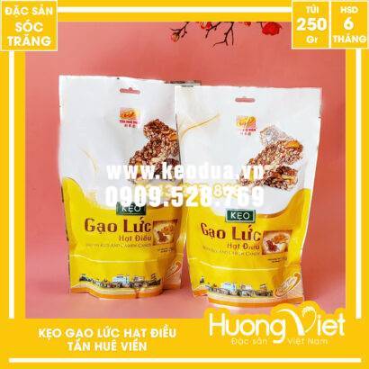 Kẹo gạo lức hạt điều Tân Huê Viên 250gr