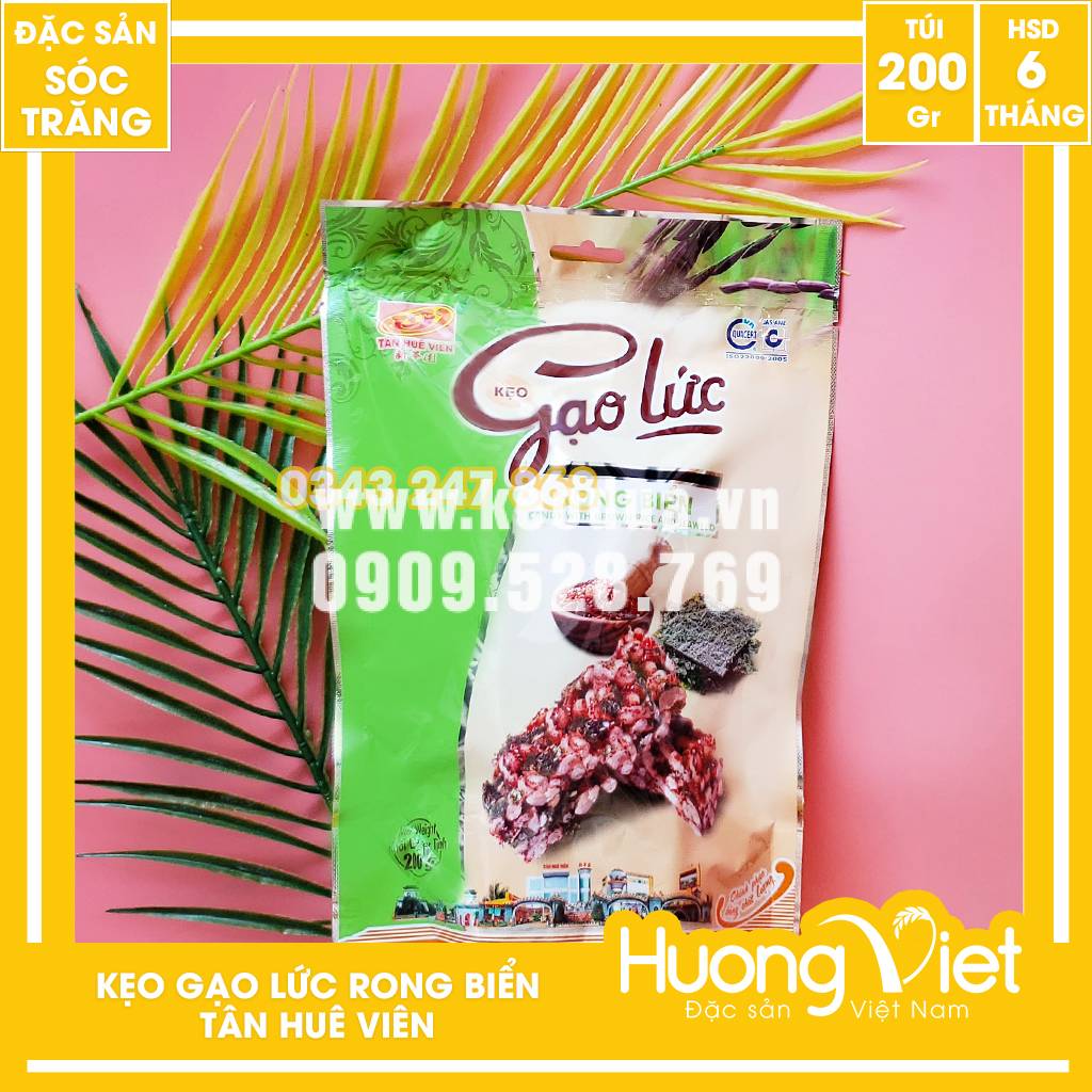 Kẹo gạo lức rong biển Tân Huê Viên 200gr Kẹo gạo lức rong biển Tân Huê Viên 200gr