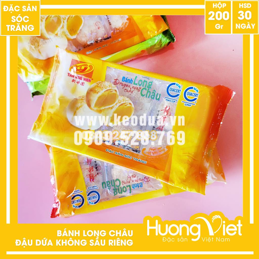 Bánh Long Châu đậu xanh Tân Huê Viên 200gr Bánh Long Châu đậu xanh Tân Huê Viên 200gr