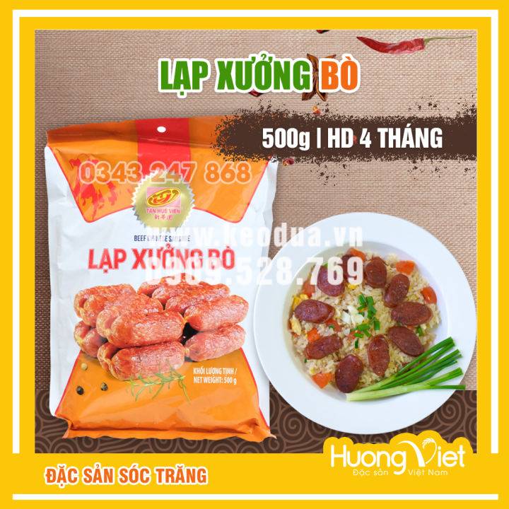 Lạp xưởng bò Tân Huê Viên 500gr Lạp xưởng bò Tân Huê Viên 500gr
