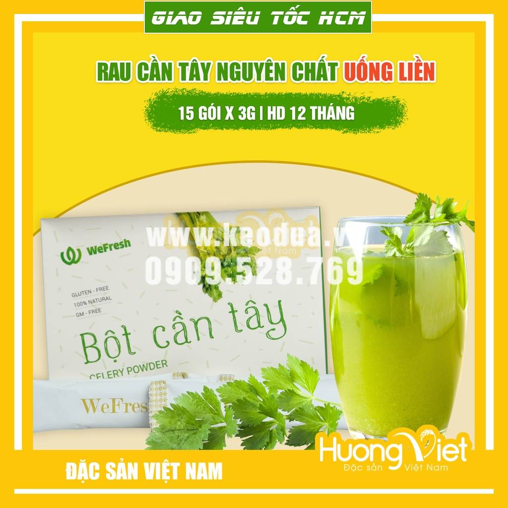 Hộp bột cần tây nguyên chất Quảng Thanh (15góix3g) Hộp bột cần tây nguyên chất Quảng Thanh (15góix3g)