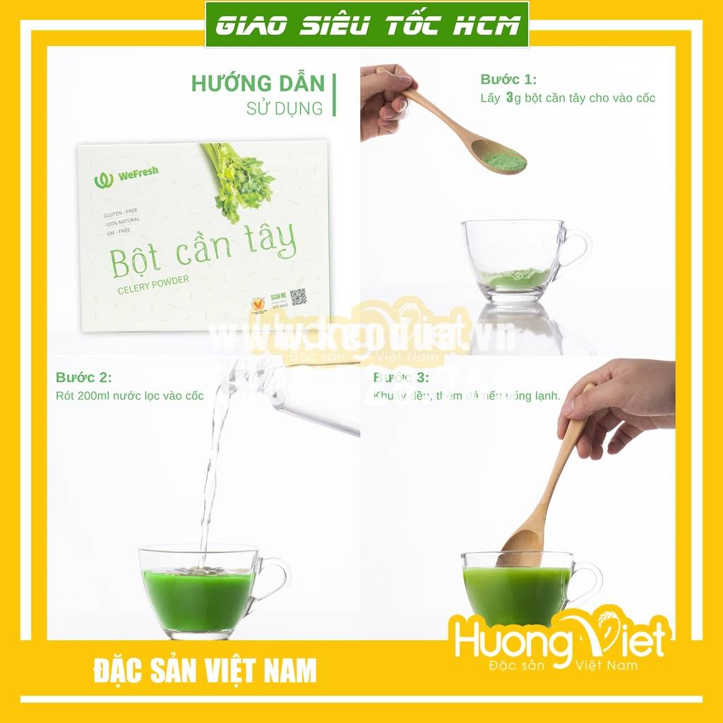 Hộp bột cần tây nguyên chất Quảng Thanh (15góix3g) Hộp bột cần tây nguyên chất Quảng Thanh (15góix3g)