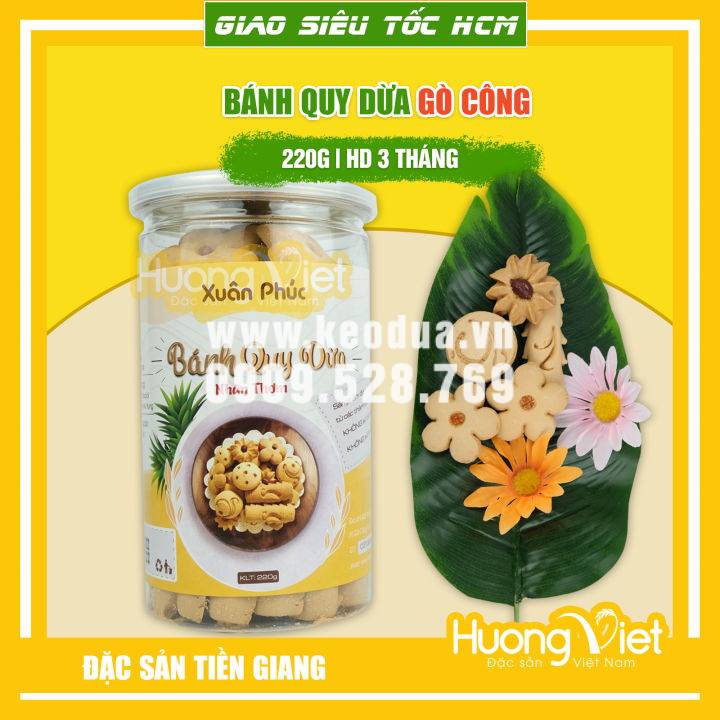 BÁNH QUY DỪA NHÂN THƠM XUÂN PHÚC 220G BÁNH QUY DỪA NHÂN THƠM XUÂN PHÚC 220G