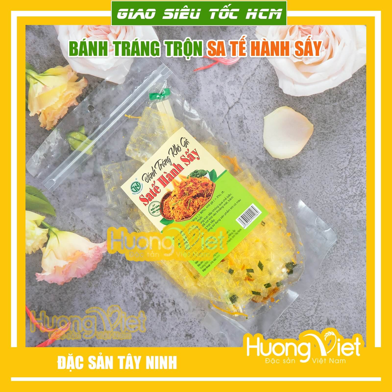 Bánh tráng Tây Ninh vị sate hành sấy Bánh tráng Tây Ninh vị sate hành sấy