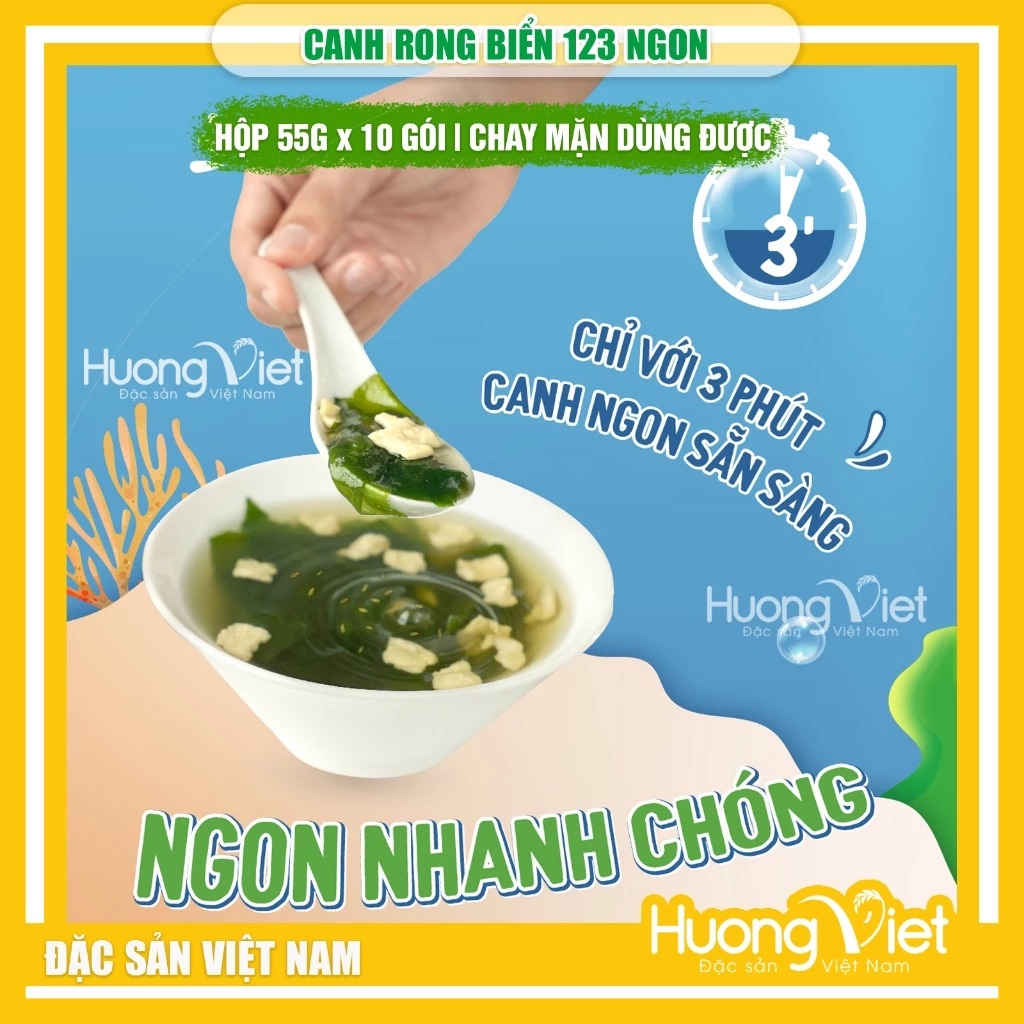 Canh Rong Biển ăn liền 123 Ngon Canh Rong Biển ăn liền 123 Ngon
