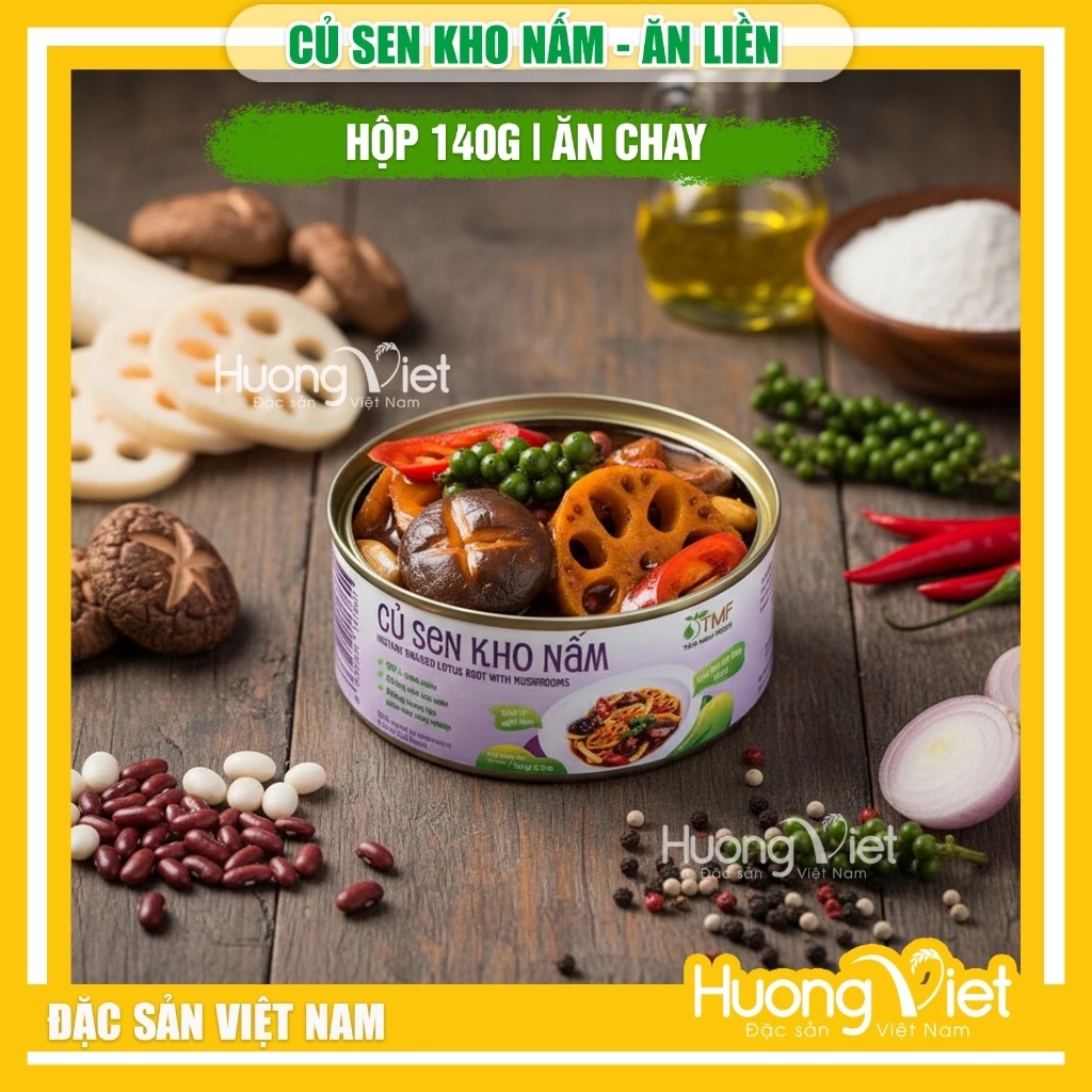 Củ Sen Kho Nấm ăn liền hủ 140g