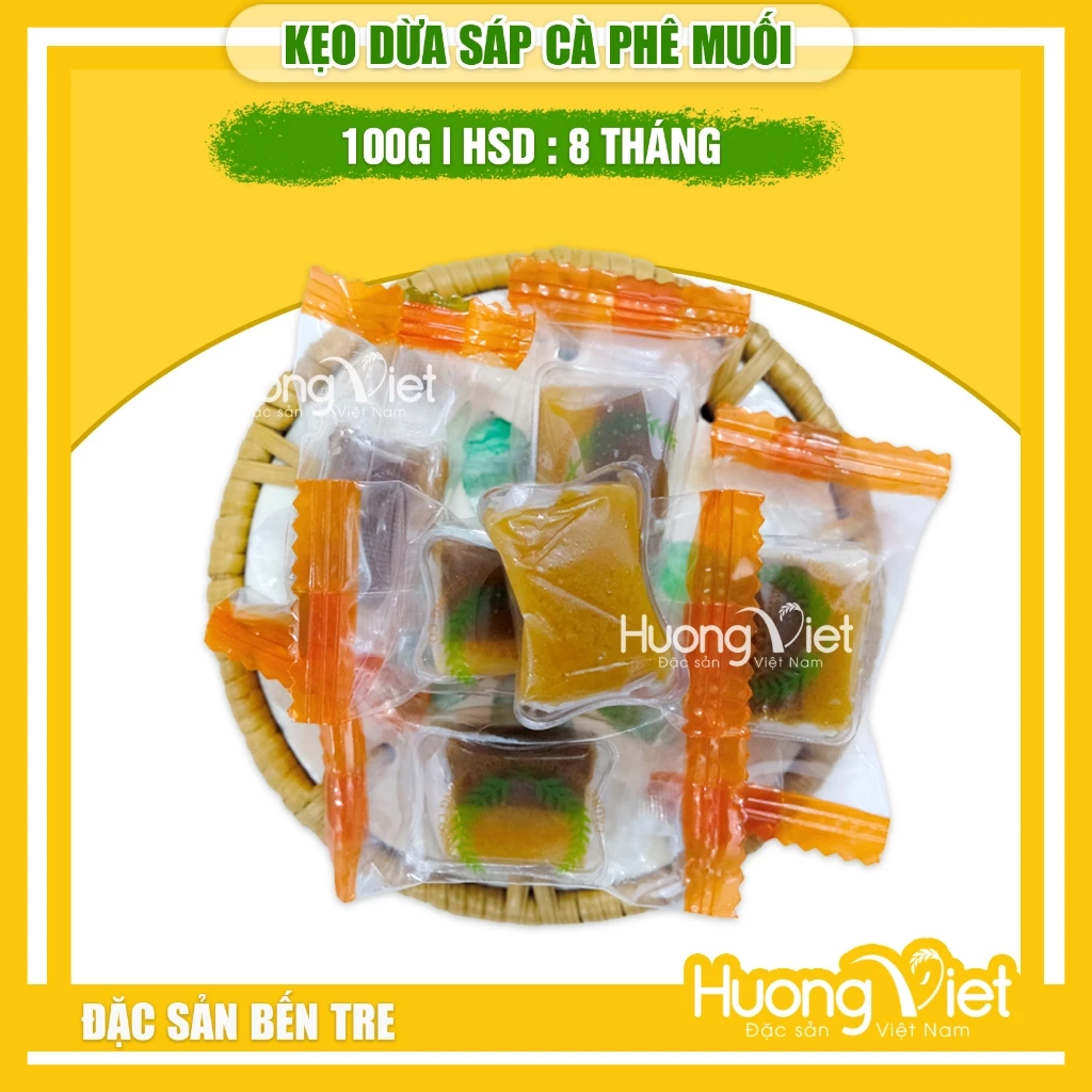 Kẹo Dừa Sáp Nguyên Chất VICOSAP hộp 100g Kẹo Dừa Sáp Nguyên Chất VICOSAP hộp 100g