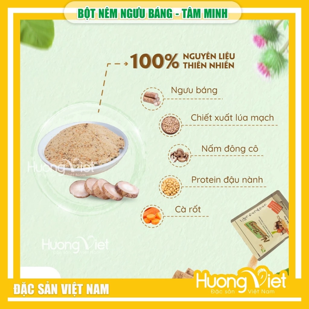 Bột Nêm Ngưu Báng thuần chay túi 200g Bột Nêm Ngưu Báng thuần chay túi 200g