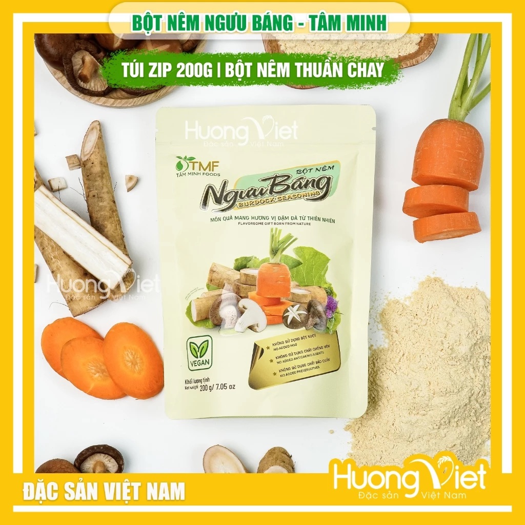 Bột Nêm Ngưu Báng thuần chay túi 200g Bột Nêm Ngưu Báng thuần chay túi 200g