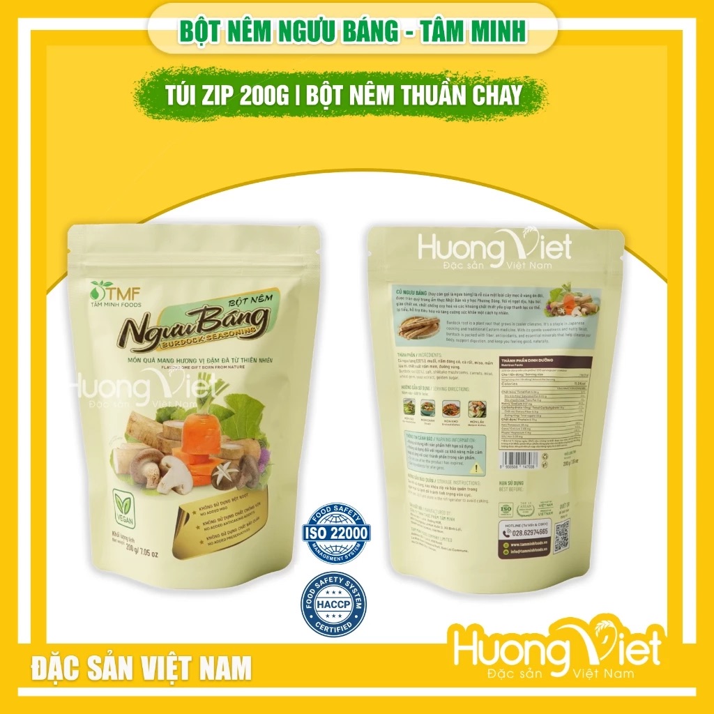 Bột Nêm Ngưu Báng thuần chay túi 200g Bột Nêm Ngưu Báng thuần chay túi 200g