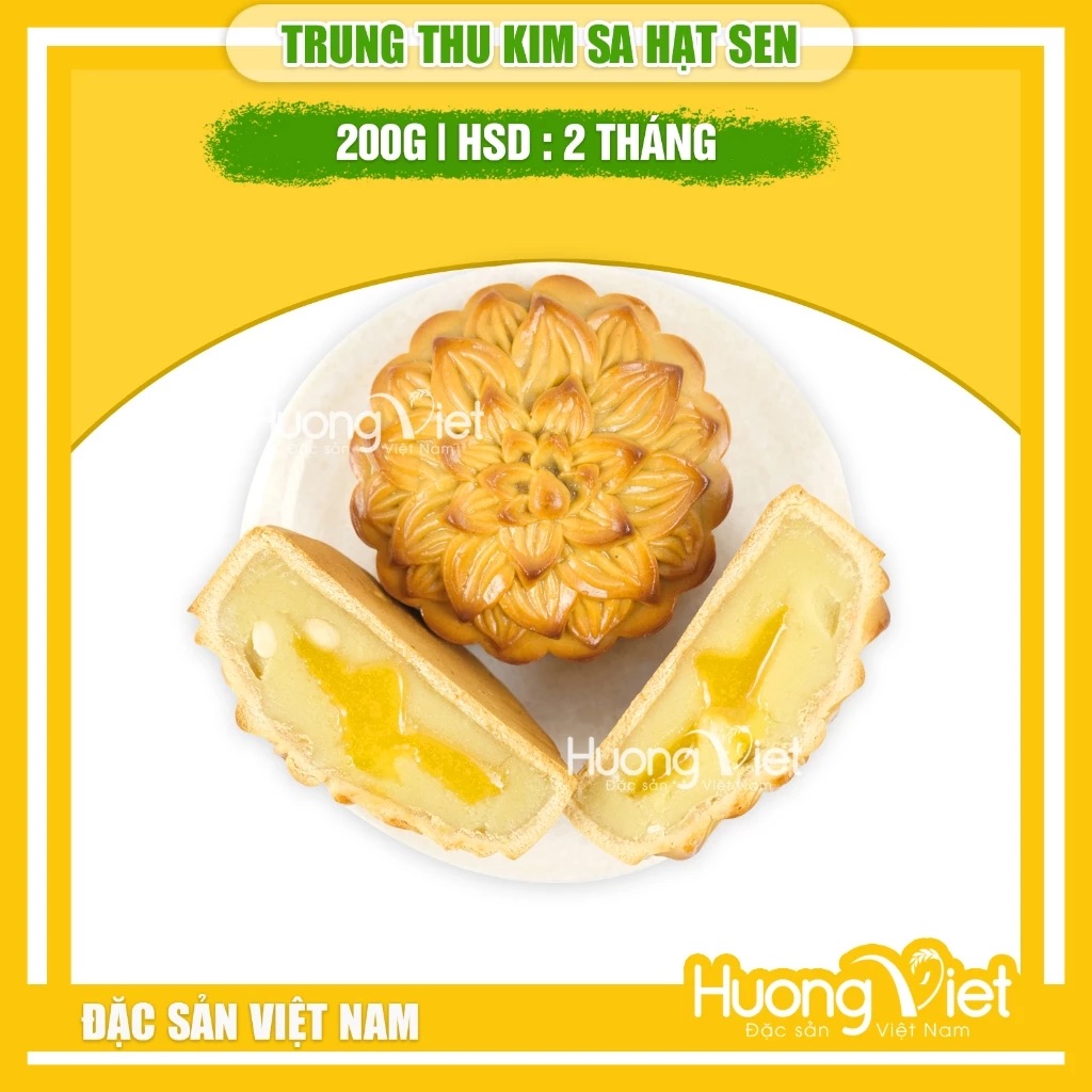 Bánh Trung Thu Kim Sa Hạt Sen Tân Huê Viên Bánh Trung Thu Kim Sa Hạt Sen Tân Huê Viên