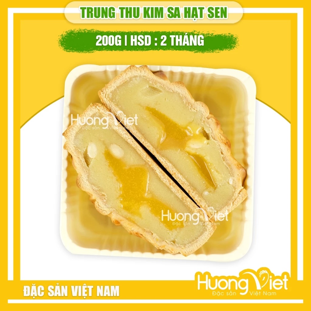 Bánh Trung Thu Kim Sa Hạt Sen Tân Huê Viên Bánh Trung Thu Kim Sa Hạt Sen Tân Huê Viên