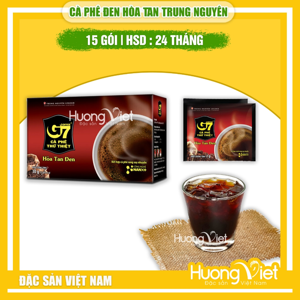 Cà Phê Đen G7 Hòa Tan Trung Nguyên Legend Hộp 15 Gói Cà Phê Đen G7 Hòa Tan Trung Nguyên Legend Hộp 15 Gói