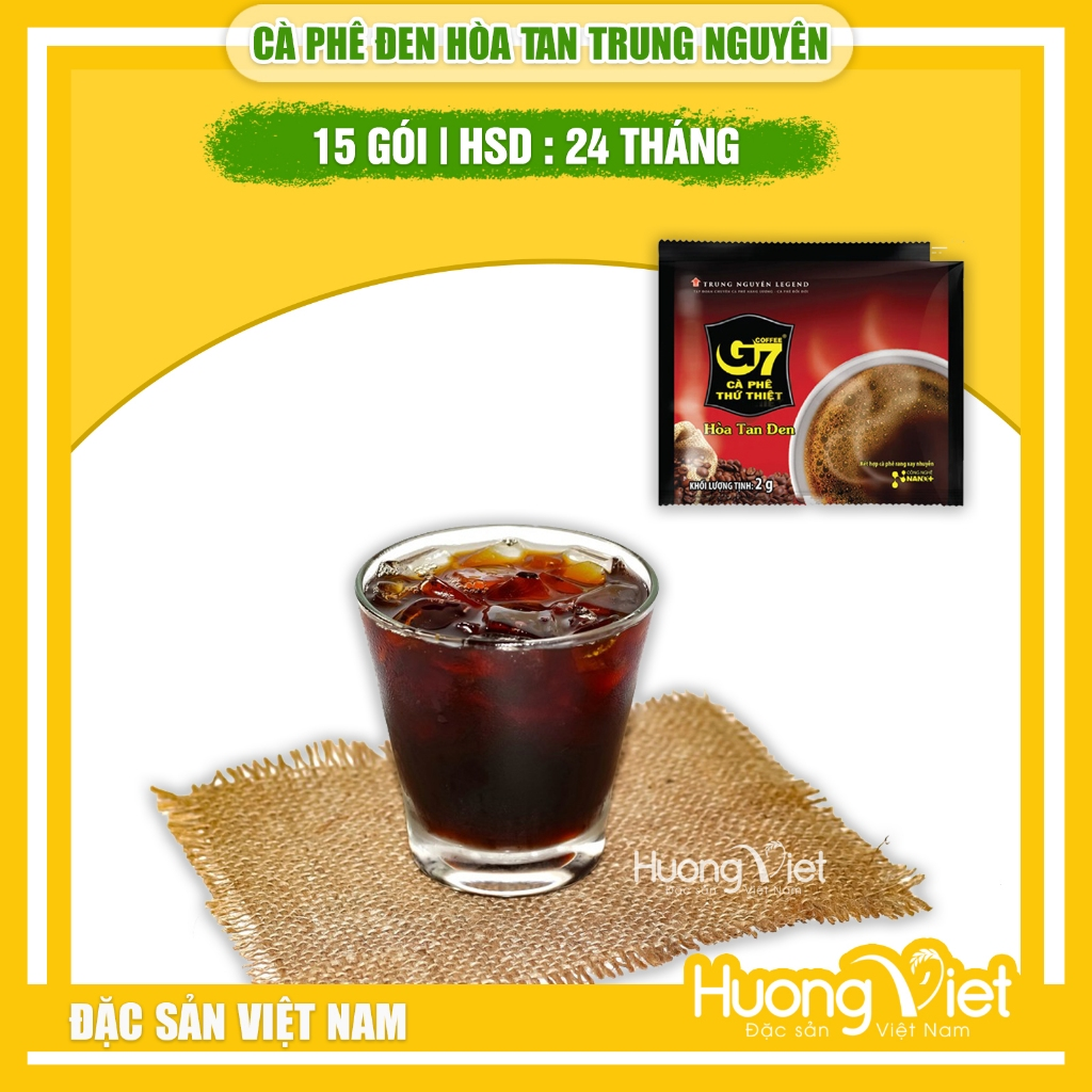 Cà Phê Đen G7 Hòa Tan Trung Nguyên Legend Hộp 15 Gói Cà Phê Đen G7 Hòa Tan Trung Nguyên Legend Hộp 15 Gói