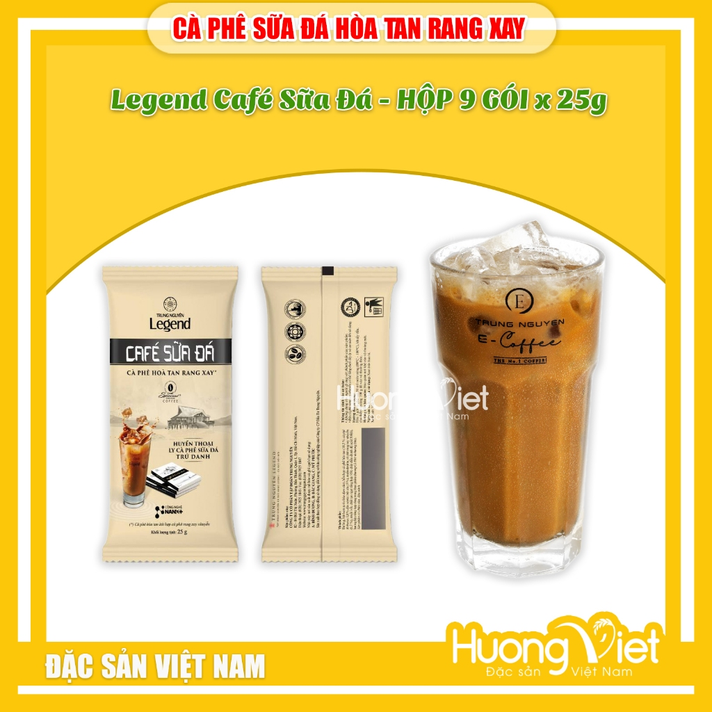 Cà Phê Sữa Đá Hòa Tan Trung Nguyên Legend Hộp 9 Gói Cà Phê Sữa Đá Hòa Tan Trung Nguyên Legend Hộp 9 Gói